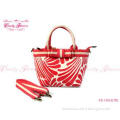 Red and White small tote bag Ladies Shoulder Handbag in Wat